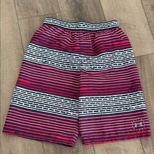 Under Armour Red, White and Blue Swim Trunks